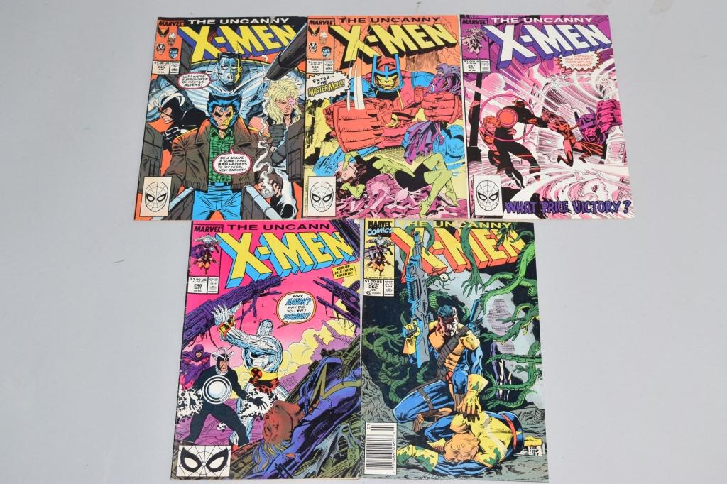 Lot of 5 Vintage Marvel Comic Books X MEN (1 of 3)