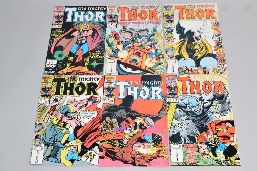 Lot of 6 Vintage Marvel Comic Books MIGHTY THOR (1 of 3)