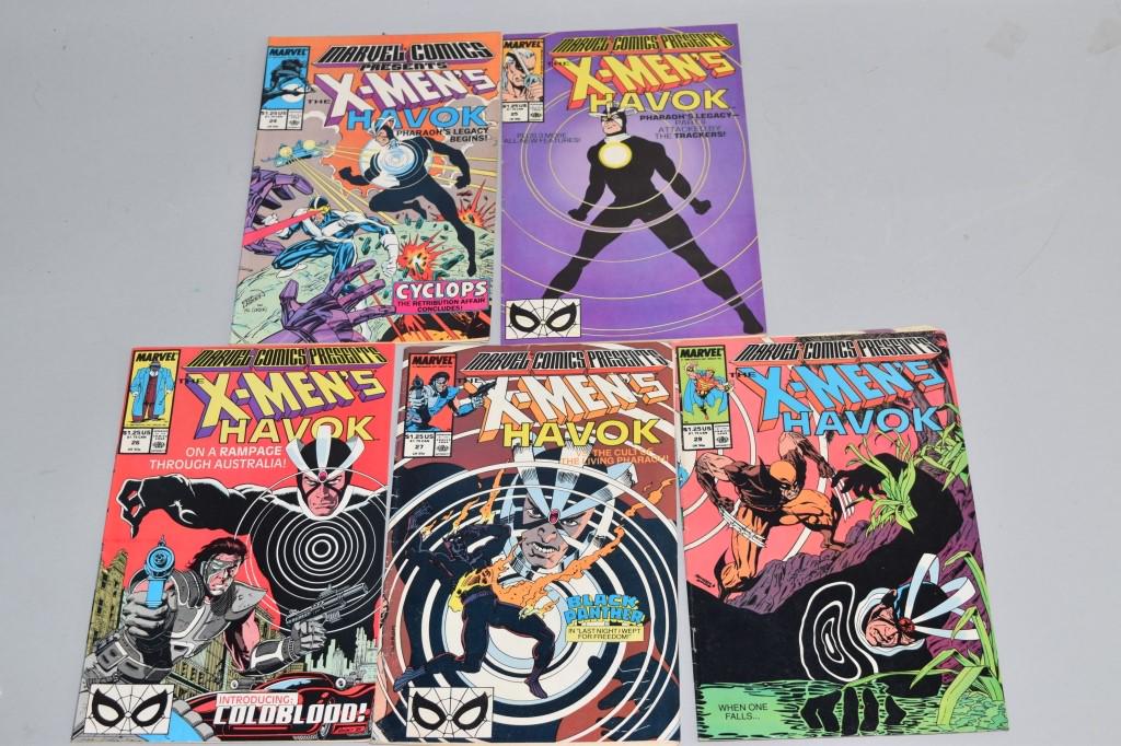 Lot of 5 Vintage Marvel Comic Books X MEN (1 of 3)