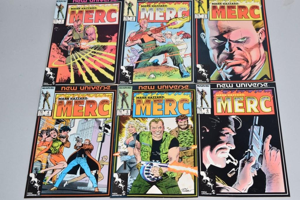 Lot of 6 Vintage Marvel Comic Books MERC (1 of 3)
