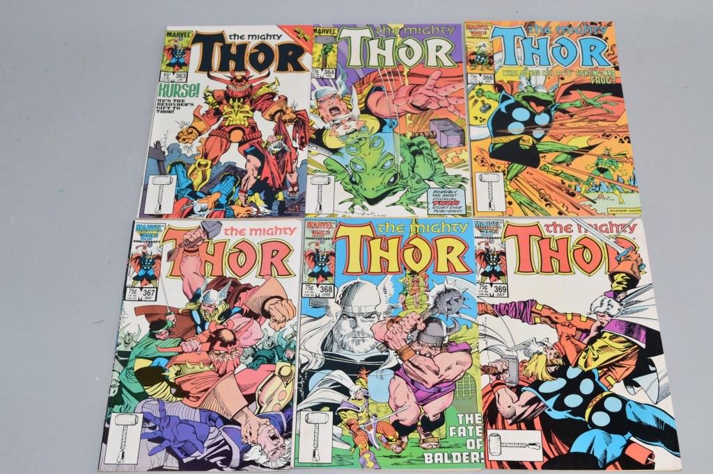 Lot of 6 Vintage Marvel Comic Books MIGHTY THOR (1 of 3)