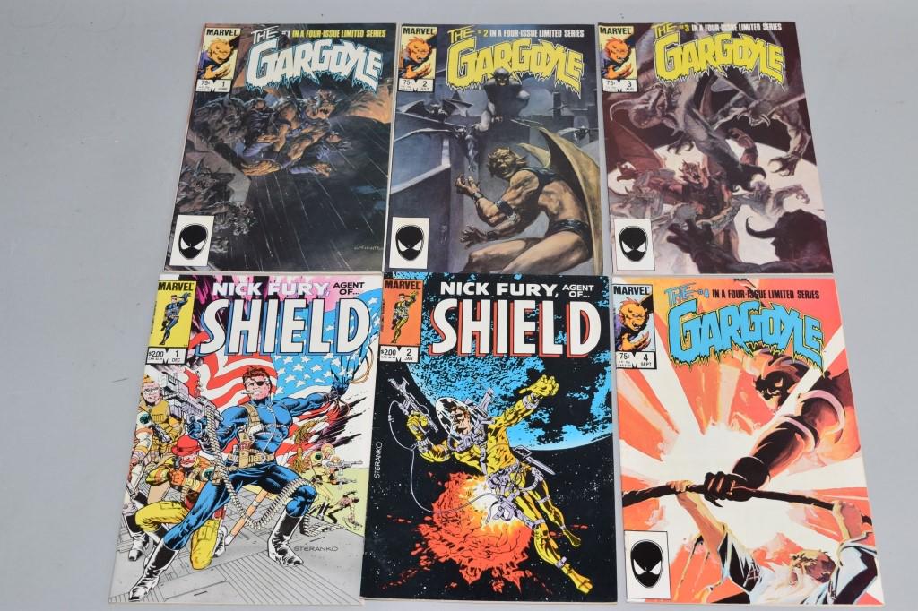 Lot of 6 Vintage Marvel Comic Books SHIELD, GARGOE (1 of 3)