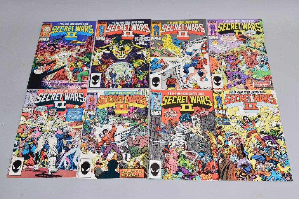 Lot of 8 Vintage Marvel Comic Books SECRET WARS II (1 of 5)
