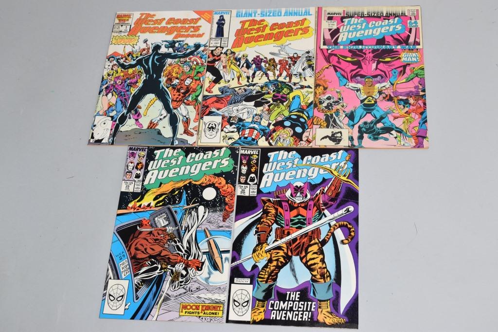 Lot of 5 Vintage Marvel Comic Books THE WEST COAST (1 of 3)
