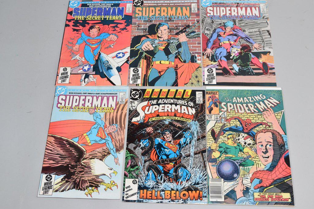 Lot of 6 Vintage DC Comic Books SUPERMAN (1 of 3)
