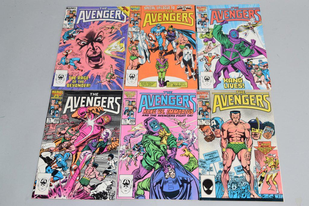 Lot of 6 Vintage MARVEL Comic Books THE AVENGERS (1 of 3)