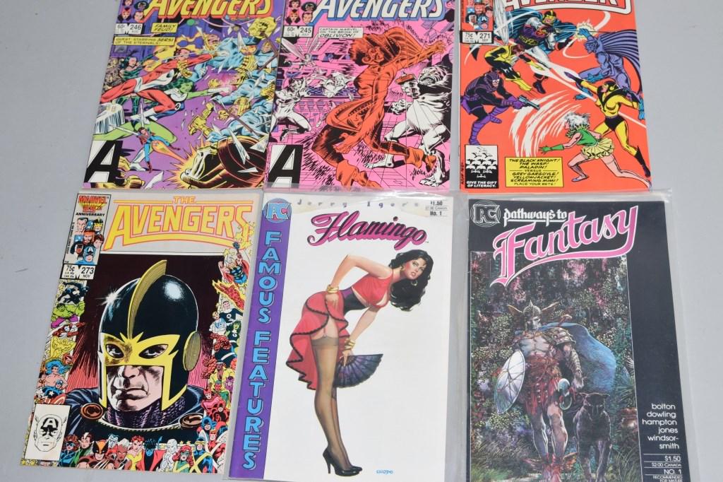 Lot of 6 Vintage MARVEL Comic Books THE AVENGERS (1 of 4)