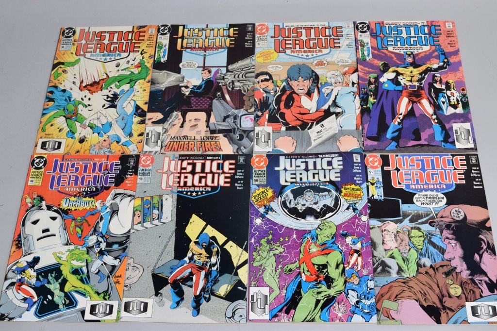 Lot of 8 Vintage DC Comic Books JUSTICE LEAGUE (1 of 5)