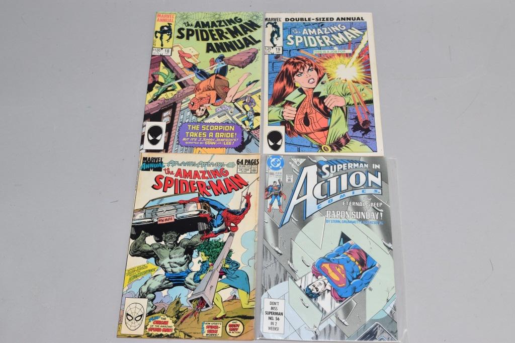 Lot of 4 Vintage Marvel Comic Books AMAZING SPIDER (1 of 3)