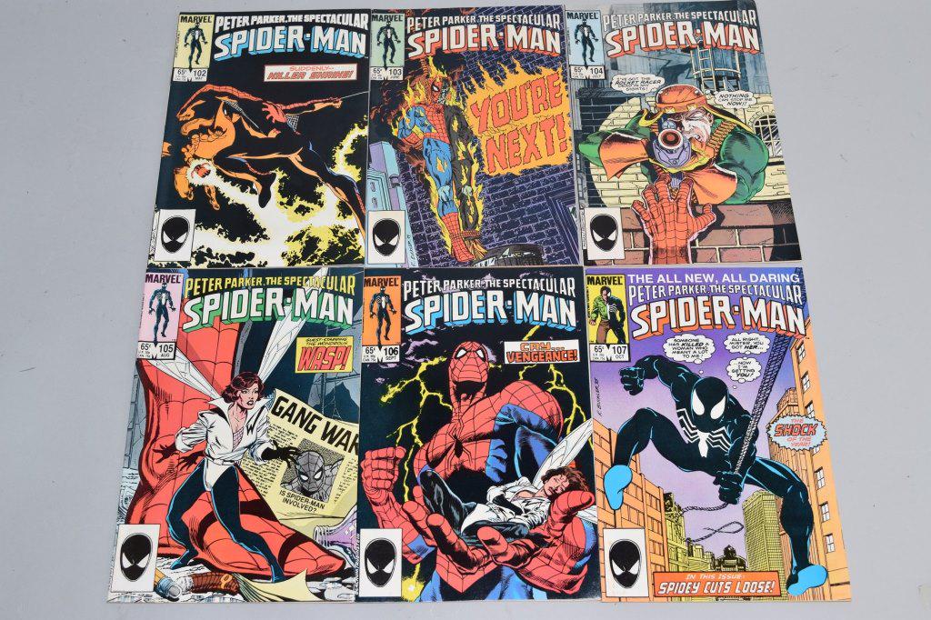 Lot of 6 Vintage Marvel Comic Books SPIDERMAN (1 of 3)