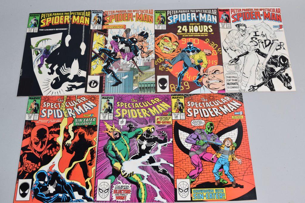 Lot of 7 Vintage Marvel Comic Books SPIDERMAN (1 of 4)