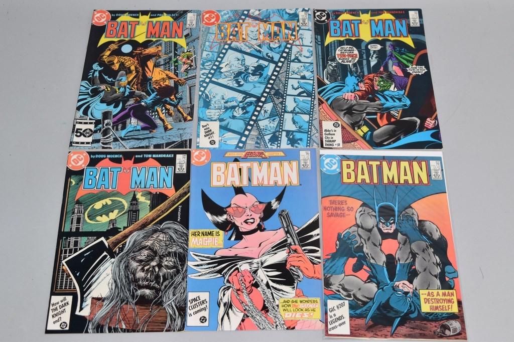 Lot of 6 Vintage DC Comic Books BATMAN (1 of 3)