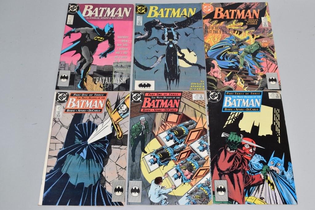 Lot of 6 Vintage DC Comic Books BATMAN (1 of 3)