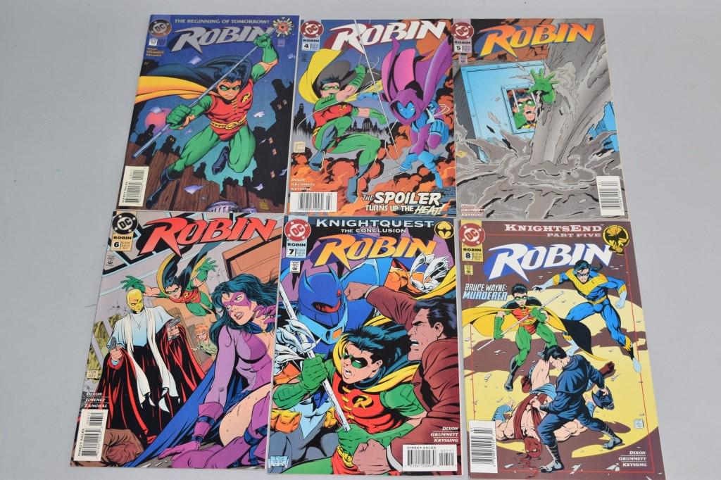 Lot of 6 Vintage DC Comic Books ROBIN (1 of 3)