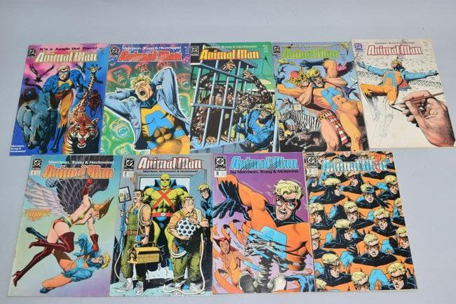Lot of 9 Vintage DC Comic Books ANIMAL MAN (1 of 5)