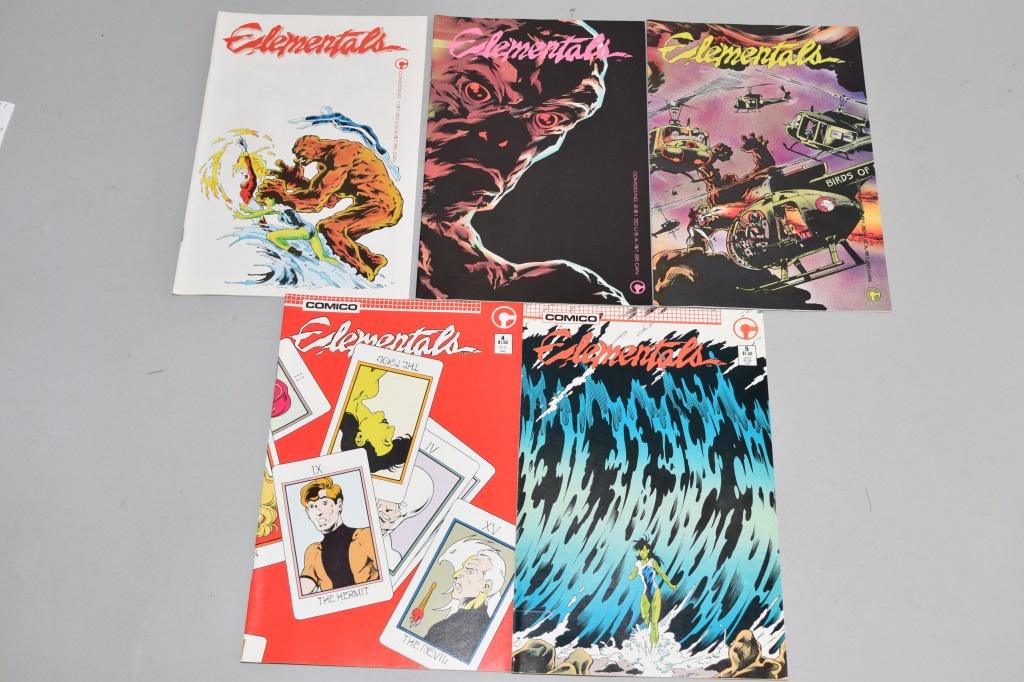 Lot of 5 Vintage Comic Books ELEMENTALS (1 of 3)