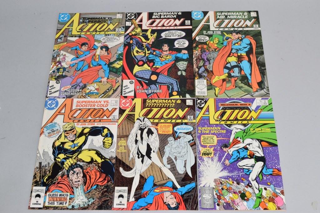 Lot of 6 Vintage DC Comic Books SUPERMAN ACTION CO (1 of 3)