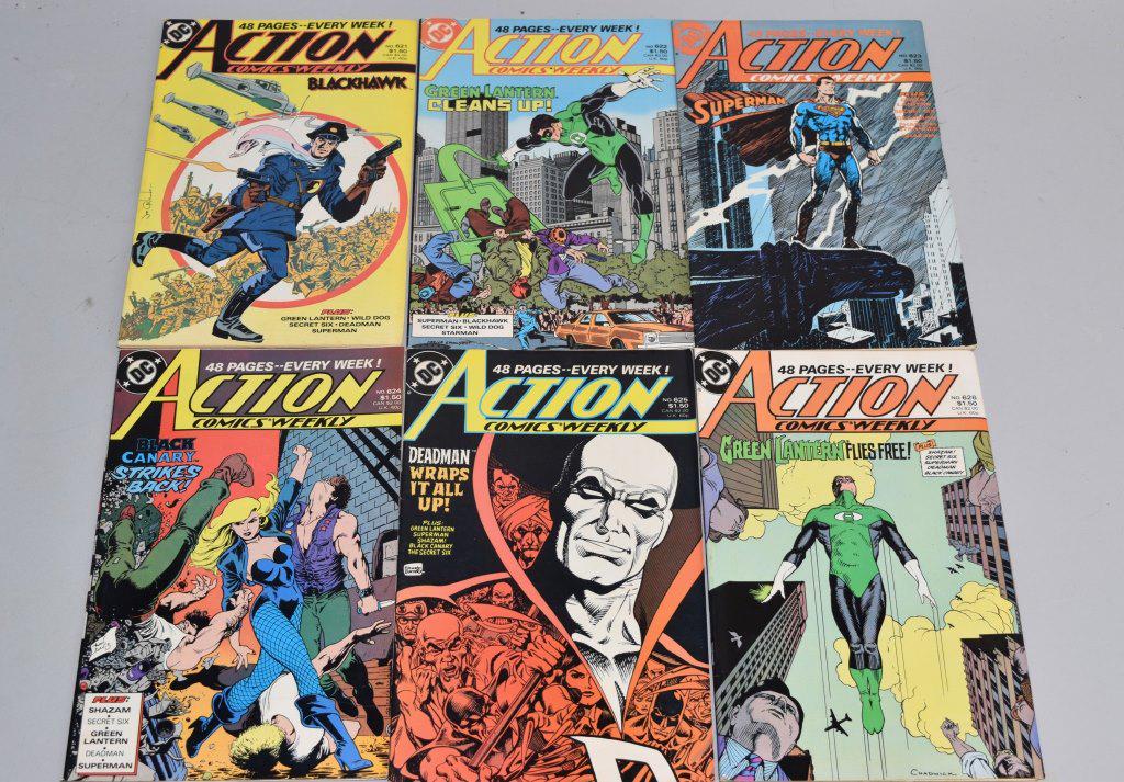 Lot of 6 Vintage DC Comic Books ACTION COMICS WEEK (1 of 3)