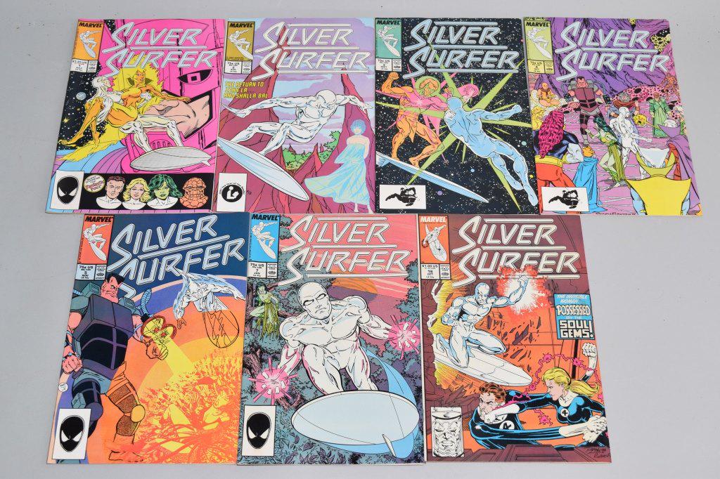 Lot of 7 Vintage Marvel Comic Books SILVER SURFER (1 of 4)