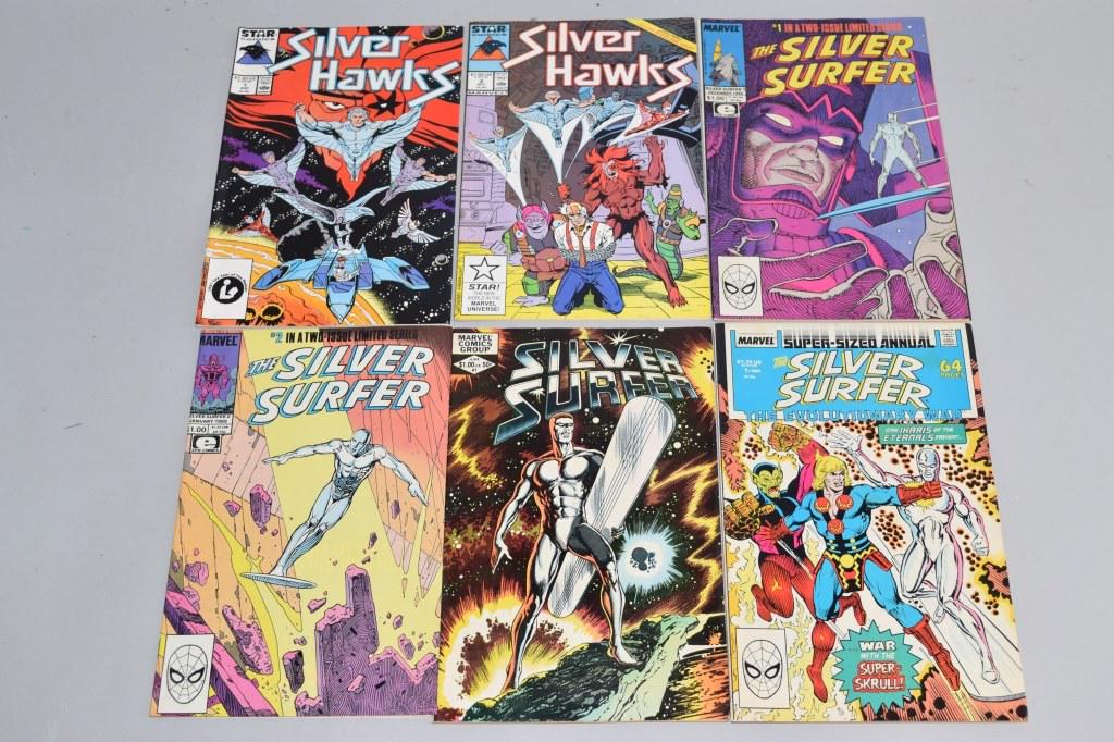 Lot of 6 Vintage Marvel Comic Books SILVER SURFER (1 of 3)