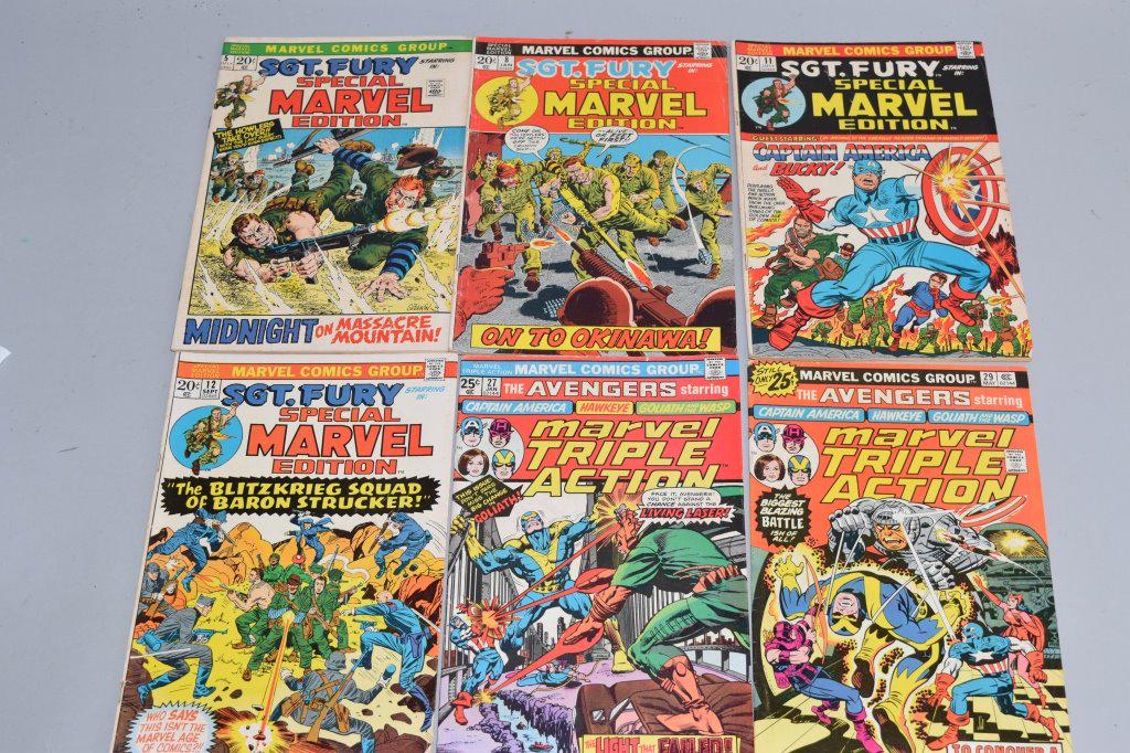 Lot of 6 Vintage Marvel Comic Books SGT. FURY SPEC (1 of 3)