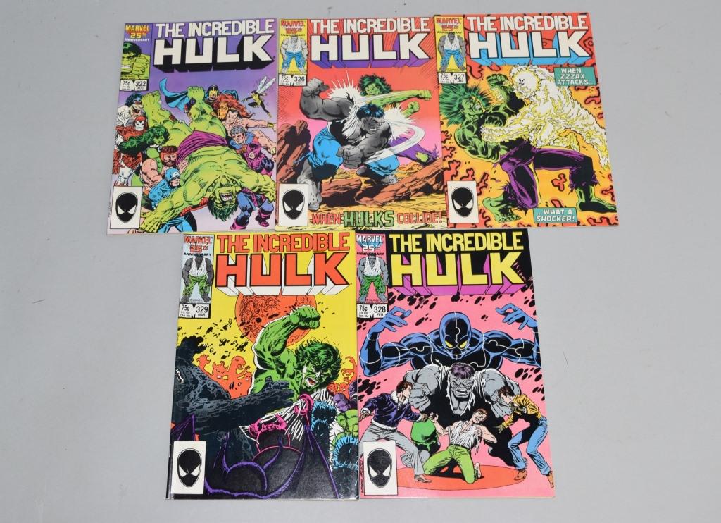 Lot of 5 Vintage Marvel Comic Books INCREDIBLE HUL (1 of 3)