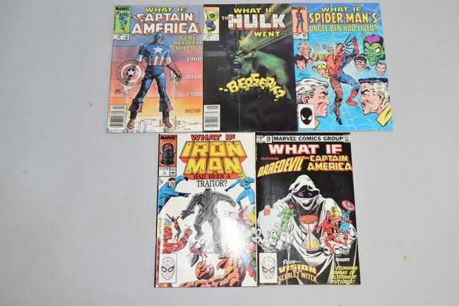 Lot of 5 Vintage Marvel Comic Books IRON MAN, HULK (1 of 3)