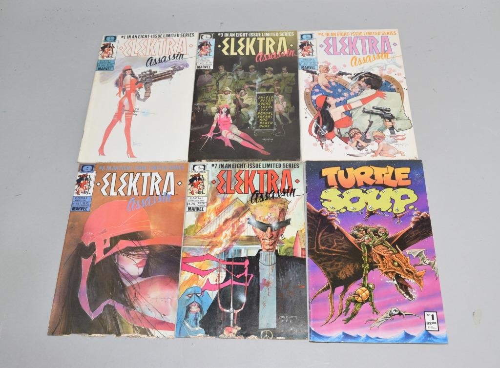 Lot of 6 Vintage Comic Books ELEKTRA, TURTLE SOUP (1 of 3)