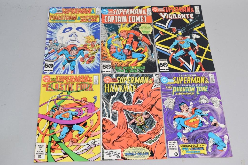 Lot of 6 Vintage DC Comic Books SUPERMAN (1 of 3)