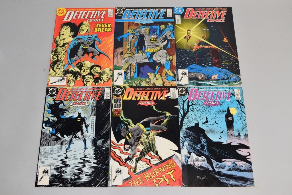Lot of 6 Vintage DC Comic Books DETECTIVE COMICS (1 of 3)