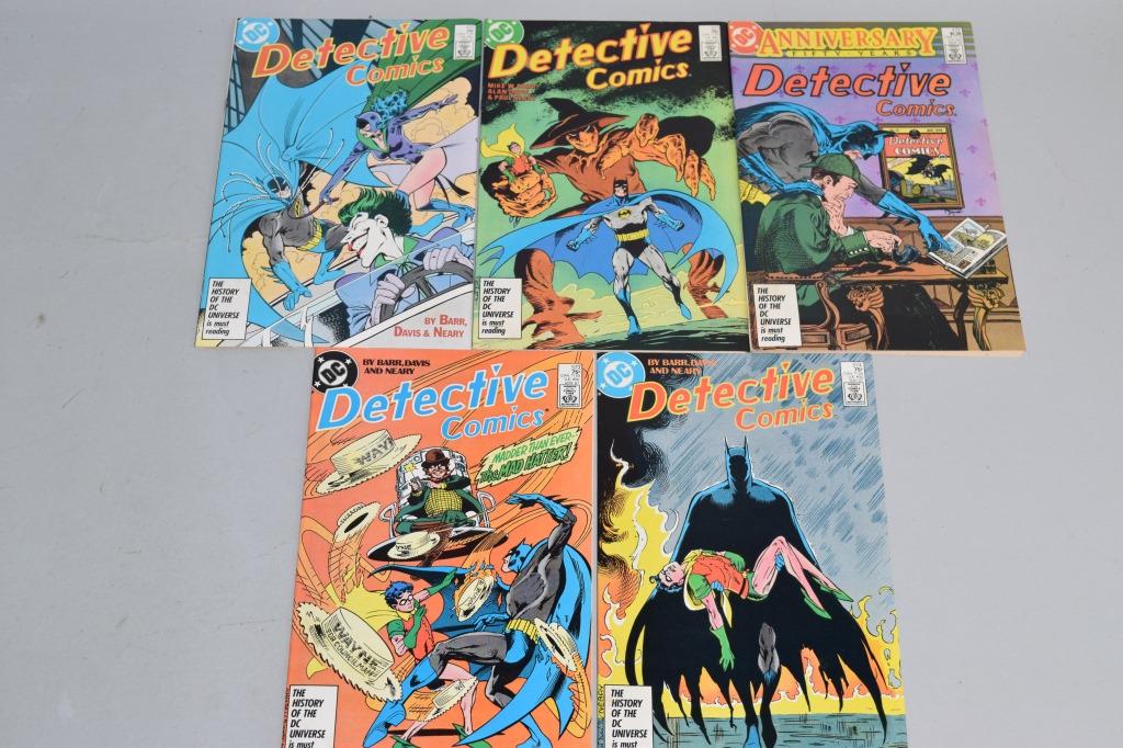 Lot of 5 Vintage DC Comic Books DETECTIVE COMICS (1 of 3)