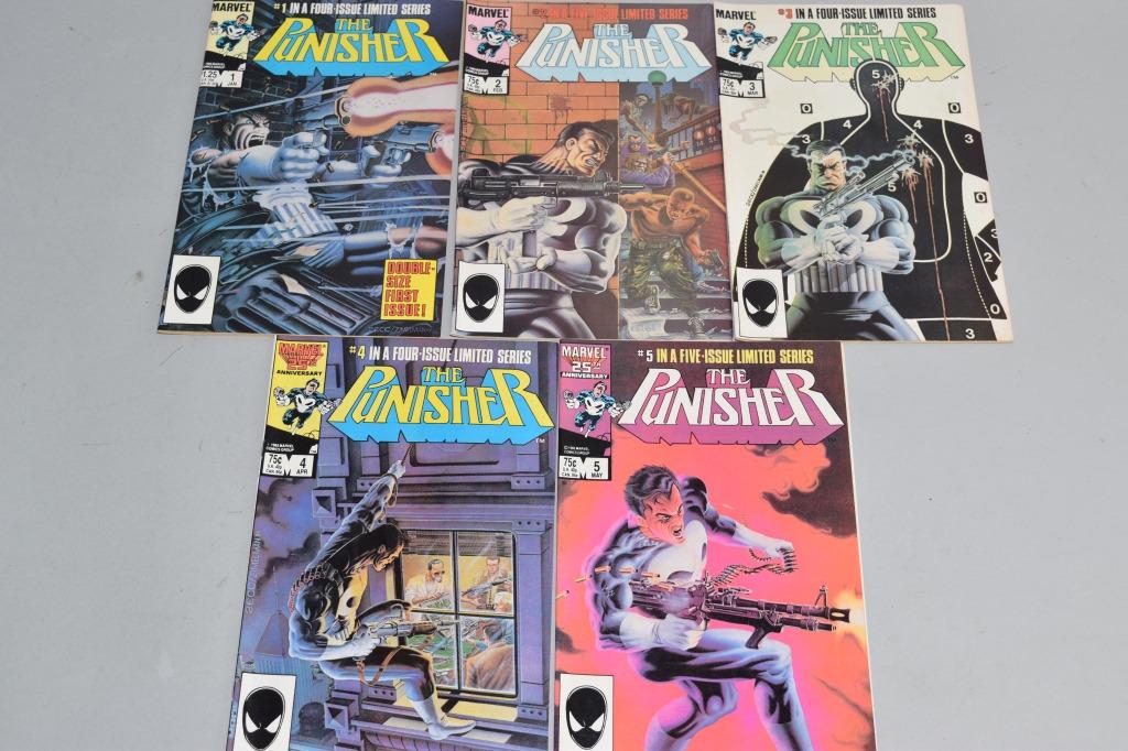 Lot of 5 Vintage Marvel Comic Books THE PUNISHER (1 of 3)