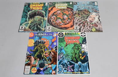 Lot of 5 Vintage DC Comic Books SWAMP THING