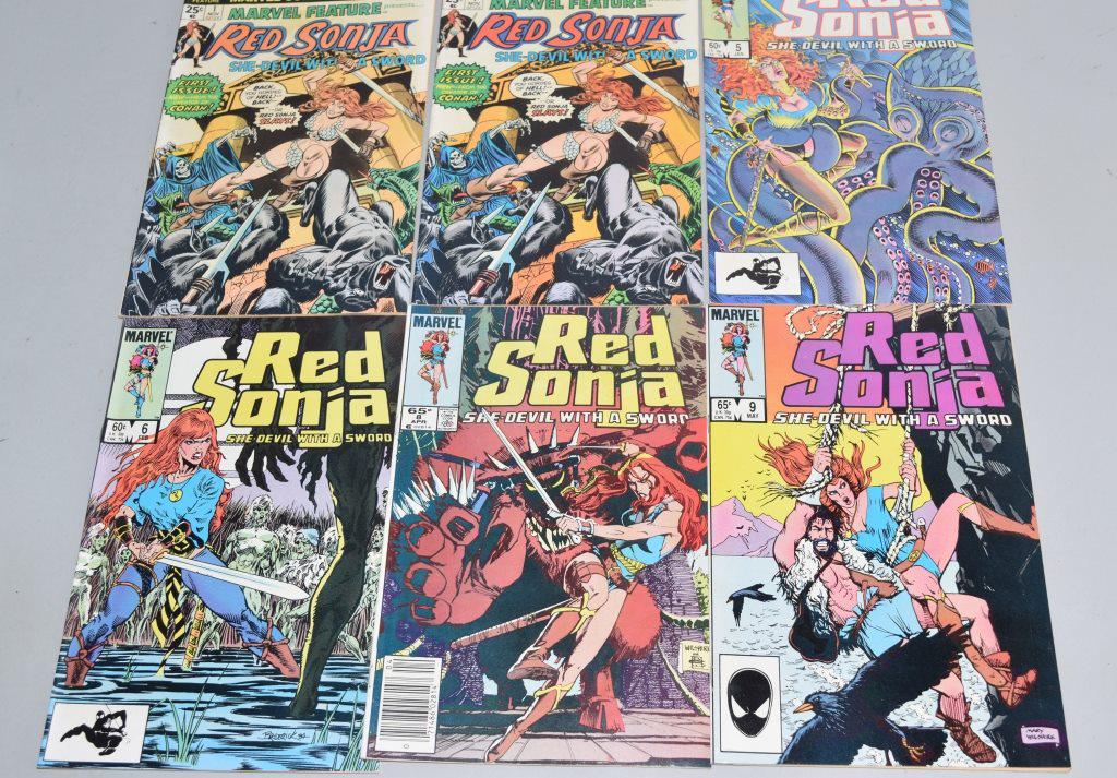 Lot of 6 Vintage Marvel Comic Books RED SONJA (1 of 3)
