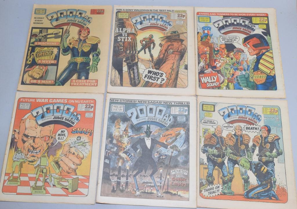 Lot of 6 Vintage 2000AD JUDGE DREDD PROG (1 of 3)