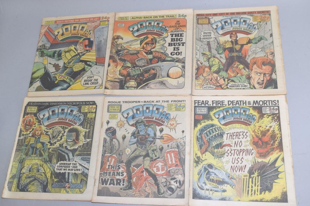 Lot of 6 Vintage 2000AD JUDGE DREDD PROG (1 of 5)