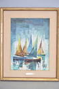 "Sailboats" Oil Painting after Menelaos Katafigiot