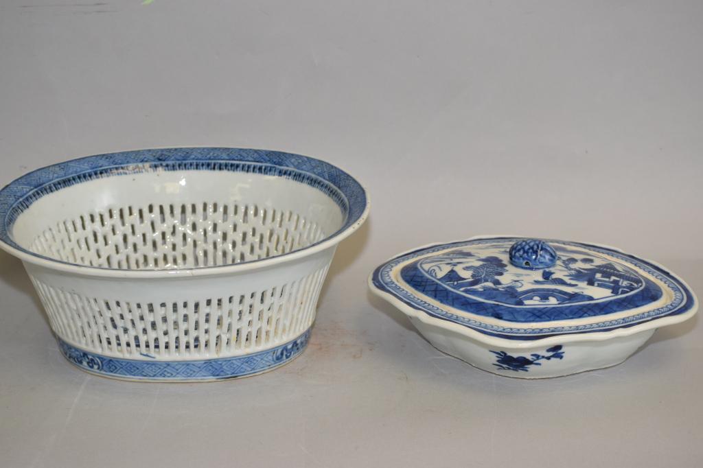 Two 18-19th C. Chinese B&W Landscape Wares (1 of 5)