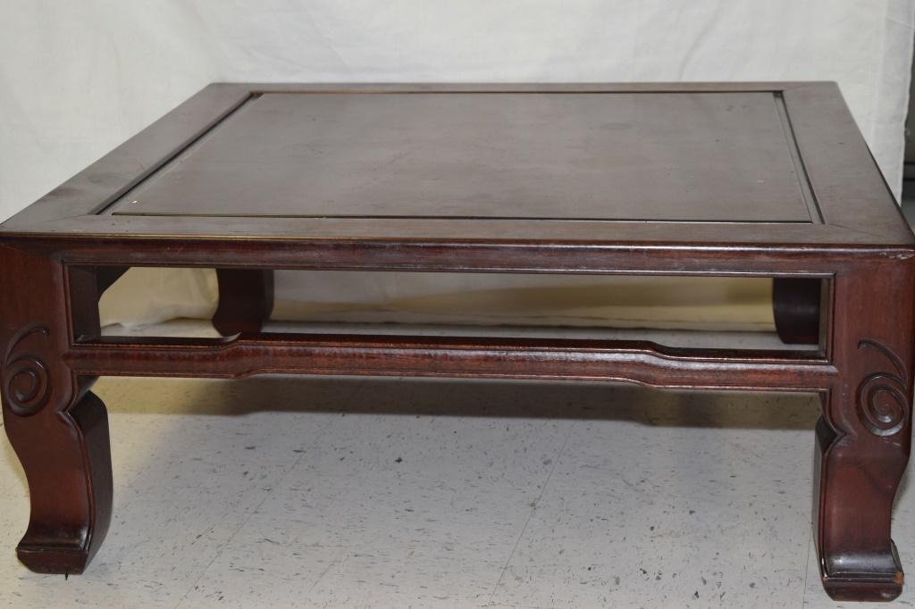Chinee Hongmu Carved Square Kang Table (1 of 4)