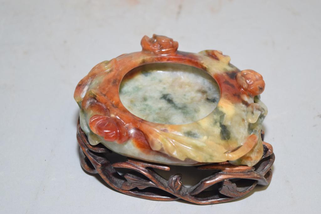 19th C. Chinese Jadeite Carved Water Holder (1 of 3)