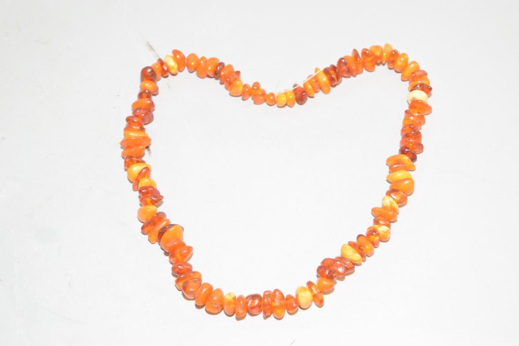 Chinese Butterscotch Egg Yolk Amber Necklace (1 of 2)
