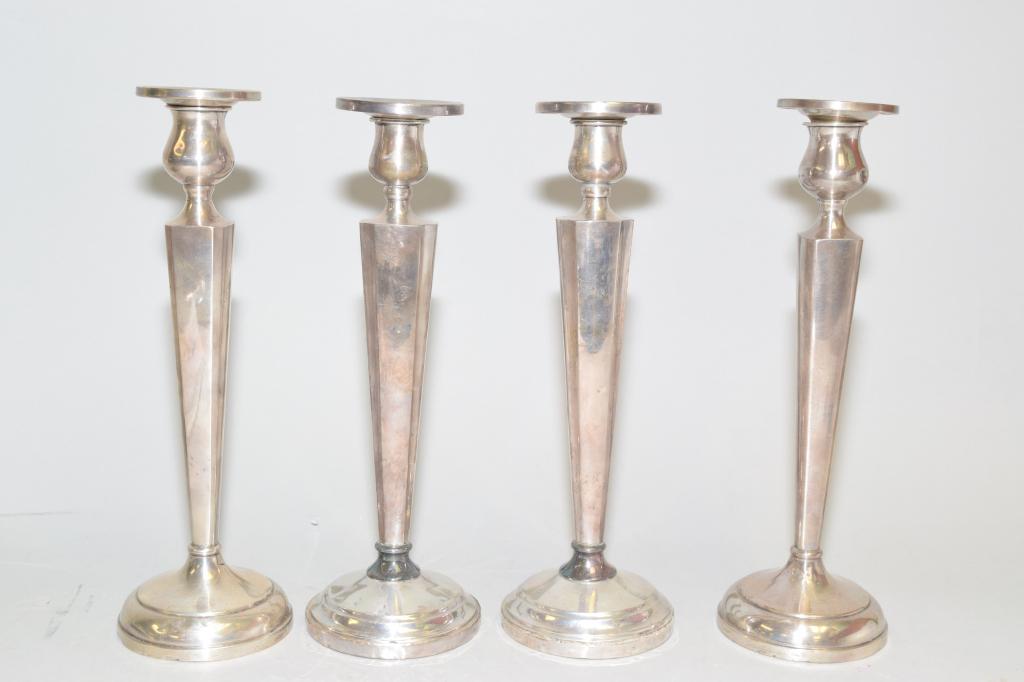 Two Pairs of Sterling Silver Candlesticks (1 of 2)