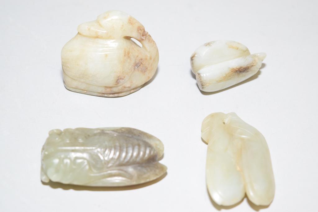 Four Chinese Jade Carved Amulets (1 of 3)