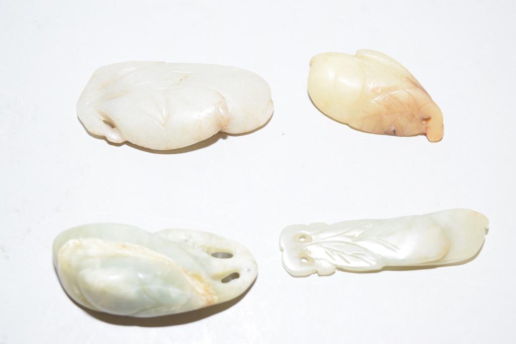 Four Chinese Jade Carved Amulets (1 of 1)