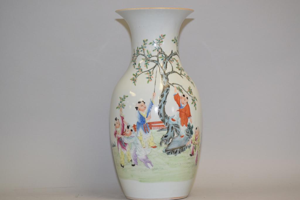 19th C. Chinese Famille Rose Children's Play Vase (1 of 6)