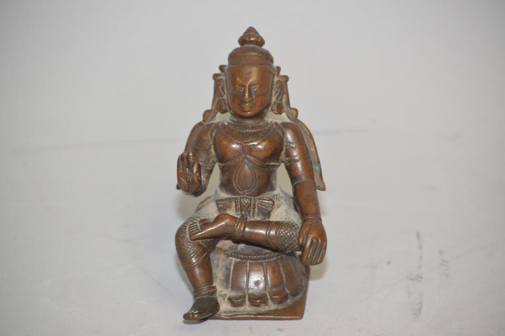 Hindu or Nepalese Bronze Buddha (1 of 4)