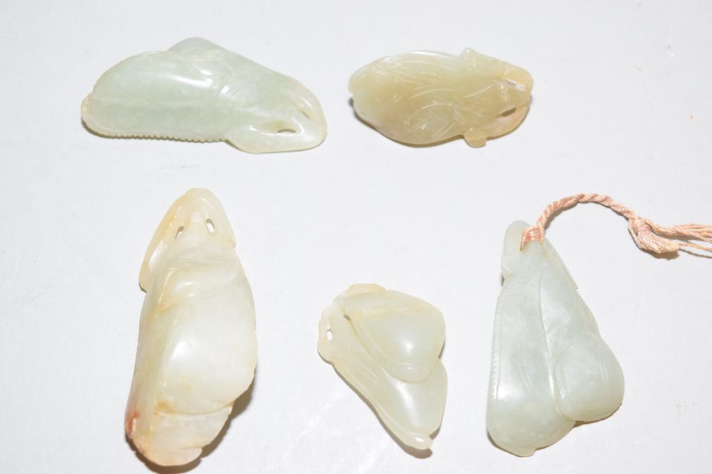 Group of Chinese Jade Carved Amulets (1 of 1)
