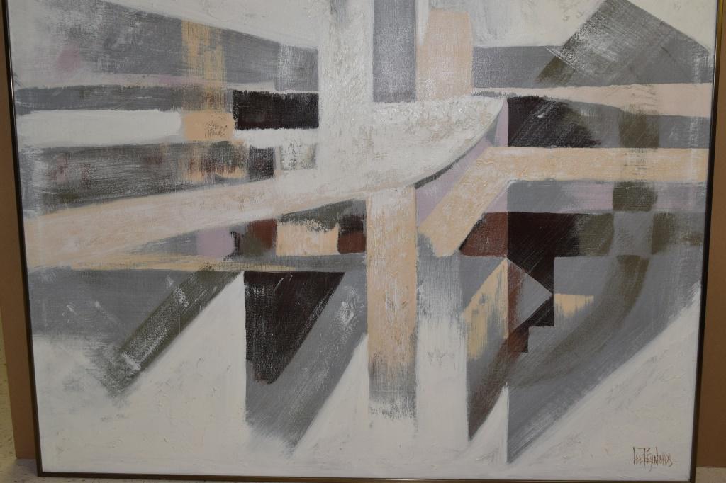 Large Abstract Oil Painting on Canvas, Lee Reynold (1 of 4)