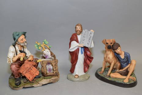 Royal Doulton Porcelain Figurines and Two Others: Royal Doulton, Norleans, and Homco porcelain figurines. 8.25in.