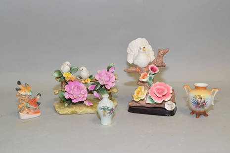 Group of Porcelain Figurines inc. Capodimonte: Group of porcelain figurines including Capodimonte. 6.5in.